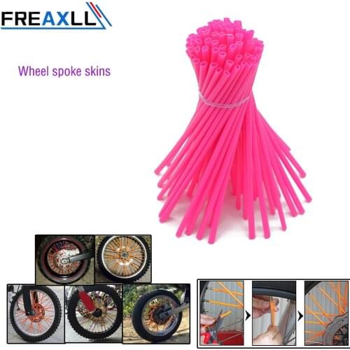 Universal SPOKE SKINS Wheel RIM SPOKE SHROUDS COVERS For KAWASAKI CRF YZF KLX KX RMZ WR250 MX Dirt Bike Motocross 72pcs