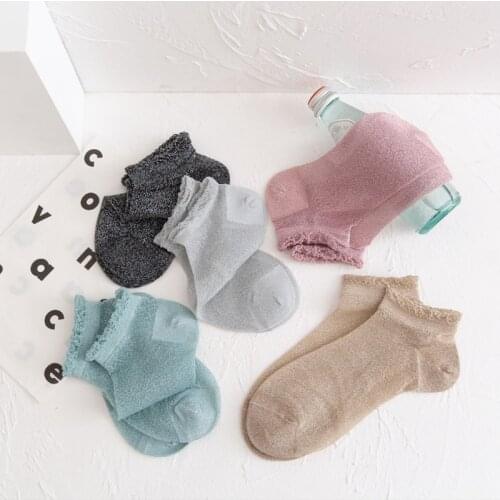 Spring Card Silk Breathable Mesh Socks Gold And Silver Silk Tide Socks Japanese And Korean Boat Socks Thin Japanese Cotton Socks