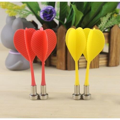 10Pcs Magnetic Dart Darts Flights for Two Sided Magnetic Dart Board Indoor Game Plastic 3.2'' Shafts for Children