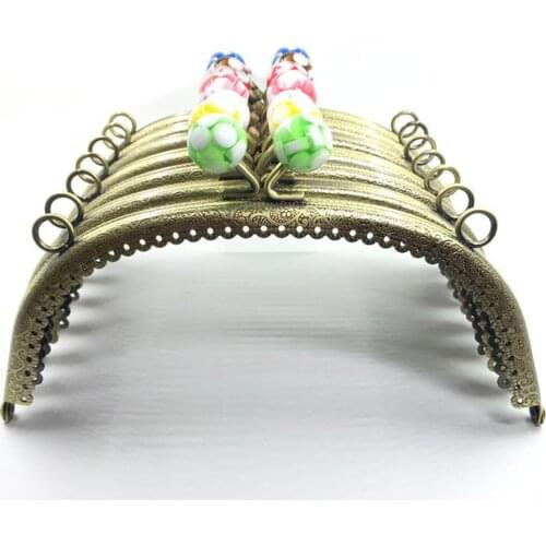 10pcs 16.5cm Jelly Sweet Head Metal Frame for Coin Purse Handbag Bag DIY