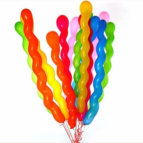100Pcs/bag red blue Balloons Rubber Helium Spiral Latex Balloons Wedding Birthday Party Decoration long Ballons 6Z SH028