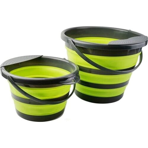 2 Packs Foldable Plastic Bucket for House Cleaning, Durable BPA-Free Gardening Bucket