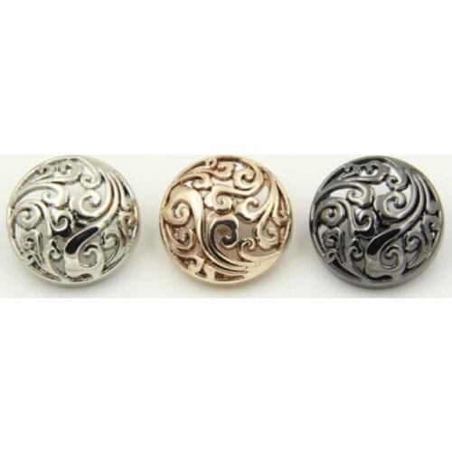 7pcs/loy Clothing metal button wooled cloth coat button clothes hollow vutton buckle gold men shirt button