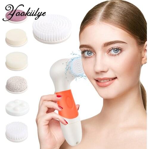 7In1 Electric Facial Cleansing Brush 360 Degree Rotating Deep Cleaning Skin Exfoliation Pore Cleaner Blackhead Removal Massager