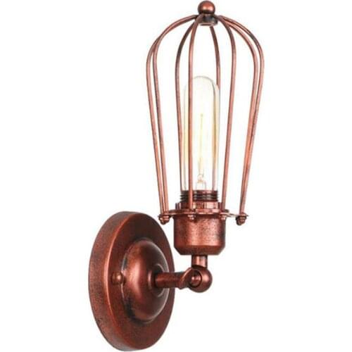 AC100-240 Wall Sconces Lamps American Country Creative Bedside Bar Ferruginous Decorative Wall Light Sconce Fixture