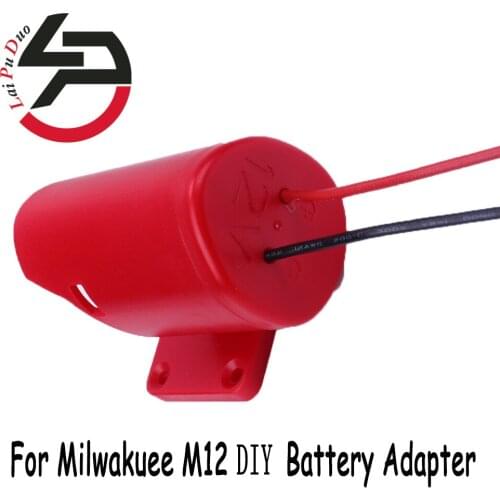 Battery Adapter For Milwaukee M12 Lithium Battery DIY Electronic Line Adapter Power Connector(NO Battery)