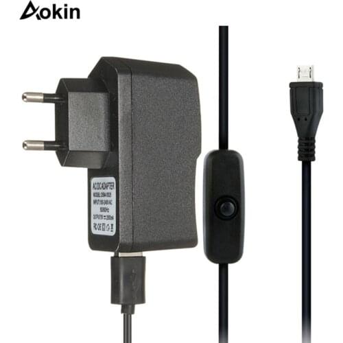 For Raspberry Pi 3 AC Power Supply 5V 2.5A USB Charger Adapter/ ON Off Switch Micro USB Cable For Raspberry Pi 3 Model B B+ Plus