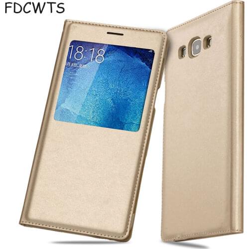 Smart View Flip Cover Leather Wallet Phone Case For Samsung Galaxy A5 2015 A7 GalaxyA5 A 5 7 SM A500 A5Case A700 A700F SM-A500F