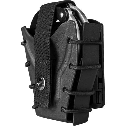 Gun&Flower Thumb Release Handcuff Holster Case Law Enforcement Leather Snap On Cuff Holder with Belt Loop