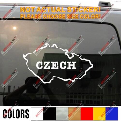 Czech Czechs Map Decal Sticker Outline Silhouette Car Vinyl Home b