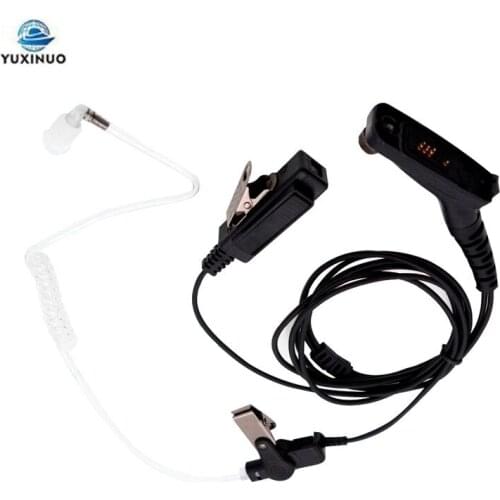 FBI PTT Mic Air Tube Earpiece Headset For Motorola Walkie Talkie XiR P8668 APX2000 APX7000 APX6000 APX7500 DP4601 Two Way Radio