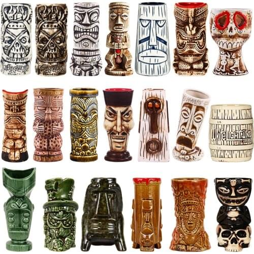 Hawaii cocktail glass mugs tiki mug cup Ceramic Mug Creative Porcelain Beer Wine Mug Cup