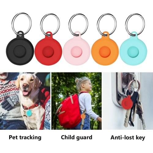Hot For Apple Airtags Liquid Silicone Protective Sleeve For Apple Locator Tracker Anti-lost Device Keychain Protective Sleeve