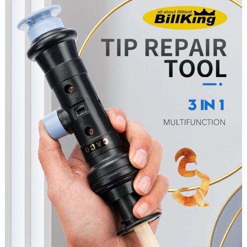 Billking Tip Tool Ferrule Billiards 3 in 1 Tip Plate Trimmer Tip Side Tip Cutting Pool Cue Tip Maintaince Billiard Accessories
