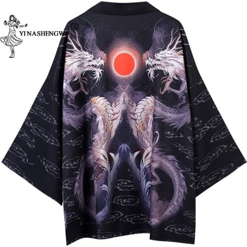 Japanese Kimono Traditional Print Yukata Men Women Kimonos Cardigan Men Unisex Leisure Shirts Femme Coat Kimono Cosplay Costumes