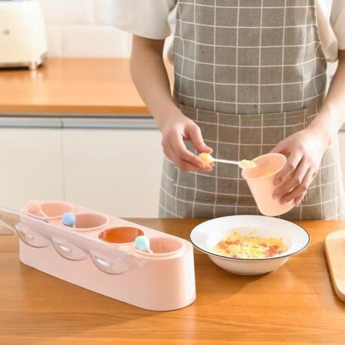 2/3/4 Grids Kitchen Multifunctional Practical Durable Convenient Spice Container Box Condiment Storage Seasoning Organizer