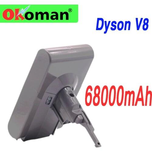 High Capacity 21.6V 68000mAh for Dyson V8 Li-Ion Cordless Vacuum Cleaner High Capacity Replacement V8 Absolute V8 Animal