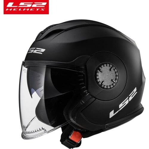 LS2 VERSO OF570 Vintage Motorcycle Helmet dual lens Half face Men & Women VESPA Vehicle MOTO open face scooter Helmet