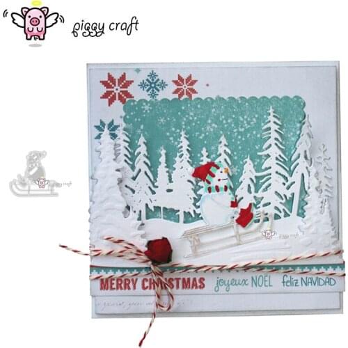 Piggy Craft metal cutting dies cut die mold Ski kid decoration Scrapbook paper craft knife mould blade punch stencils dies