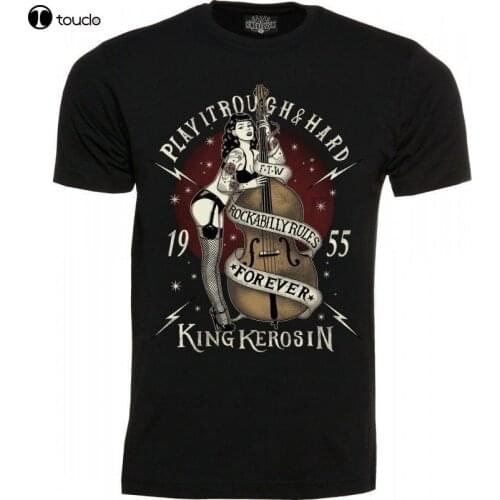 Design Men Brand In Fashion Cotton Teeshirt T-Shirt Rockabilly Rules Forever Oldschool Pin Up Us-Cars Usa Retrothe Who T Shirt