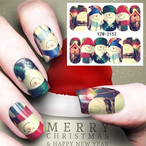 10 Sheet Santa Claus Nail Sticker Jewelry Winter Christmas Old Man Snowflake Nail Applique Beginner DIY Ultra-thin Accessories