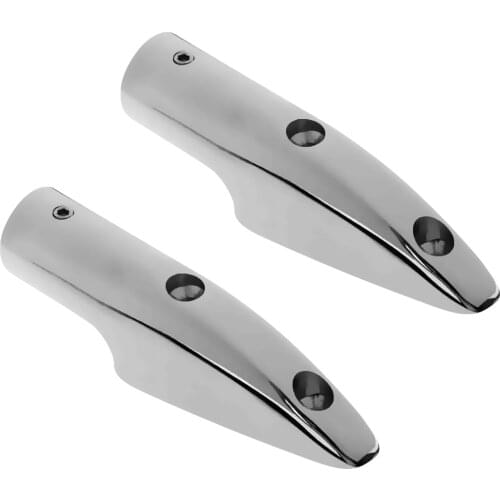 2 Pieces 22mm 316 Stainless Steel Rail End for Marine Boat Tubing Handrail