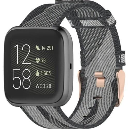 Nylon Canvas correa Strap for Fitbit Versa 2 band Replacement wristband watchband for Fitbit versa lite strap smart watch belt