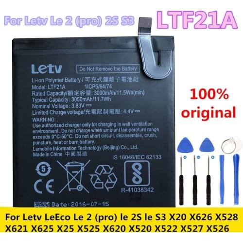 100% New Original LTF21A Battery For Letv LeEco Le 2 (pro) le 2S le S3 X20 X626 X528 X621 X625 X25 X525 X620 X520 X522 X527 X526