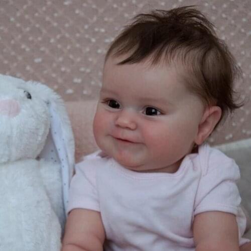 NPK 50CM bebe doll reborn baby Newborn Girl Maddie Lifelike Real Soft Touch High Quality Handmade silicone doll gift