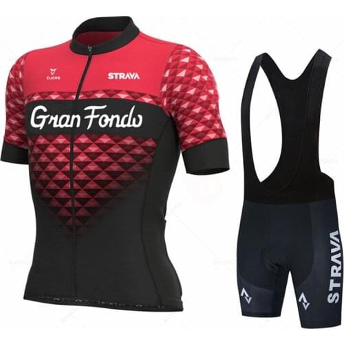 Cycling Clothing 2021 New STRAVA Men Cycling Set Bike Clothing Breathable Anti-UV Bicycle Wear/Short Sleeve Cycling Jersey Sets