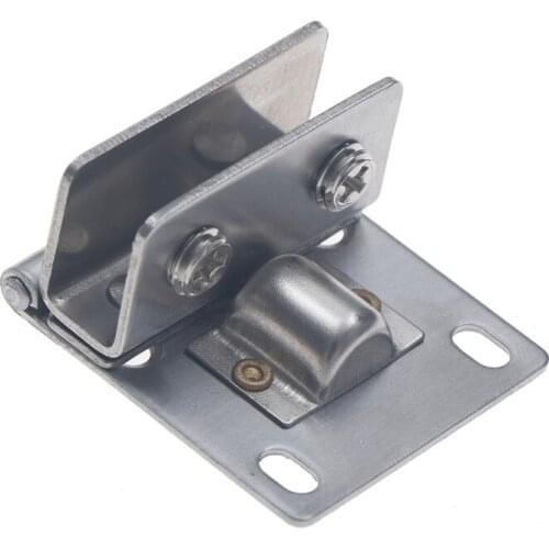 One Piece Stainless Steel Double Clamp Shower Hinges 180 Degree Glass Door Cabinet Kitchen Glass Hinge High Quality