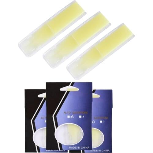 OOTDTYResin Alto Saxophone Reeds with Individual Plastic Case, Strength 1.5, 2, 2.5