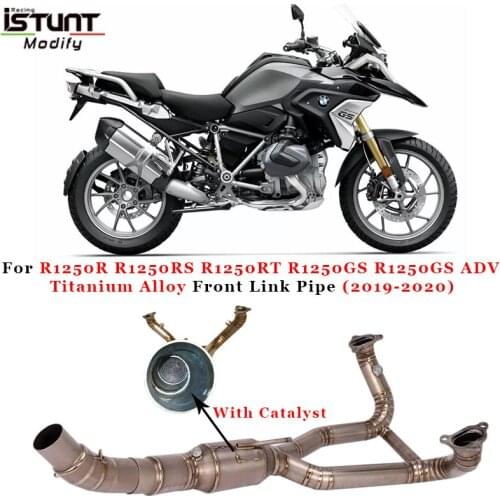 Motorcycle Full Exhaust System Modify Titanium Alloy Front Link Pipe For R1250R R1250RS R1250RT R1250GS R1250GS ADV 2019 2020