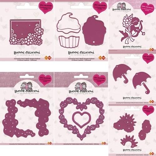 Mmao Crafts Metal Steel Cutting Dies New Heart frame edge umbrella Stencil For DIY Scrapbooking Paper/photo Cards Embossing Dies