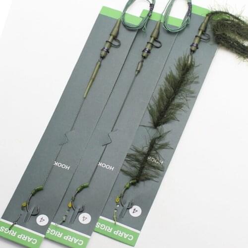 Carp Fishing Line Ready Tied Carp Hair Rigs Ready Made Carp Fishing Hook Line Hair Rig Carp Fishing Hooks Sizes 2# 4# 6# 8