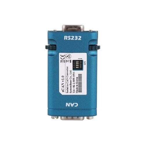 SCAN v1.0 RS232 signal converted to CAN signal Converter SystemBase