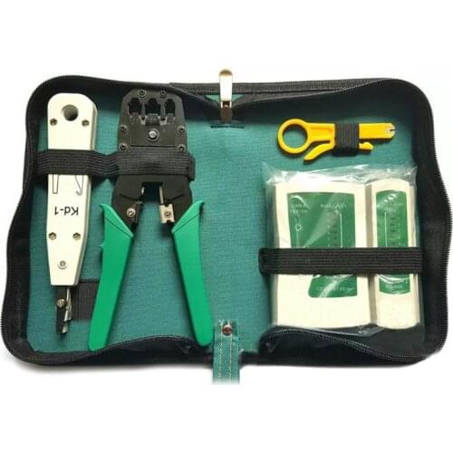 5pcs/Set Network Ethernet Cable Tester RJ45 Kit Crimper Crimping Tools Punch Down RJ11 Cat6 Wire Detector QJY99