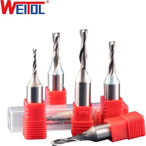 WeiTol 1pcs TCT Spiral Router Bit Cutter Bit Woodworking Milling Cutter