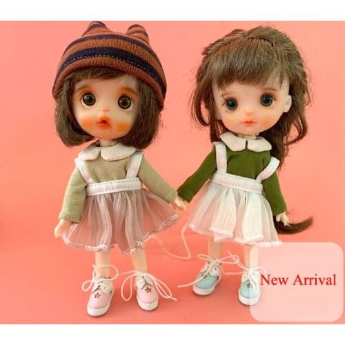 1 PCS Lovely Suspender Skirt / T-shirt for OB11, 1/12 BJD Doll Clothes Accessories