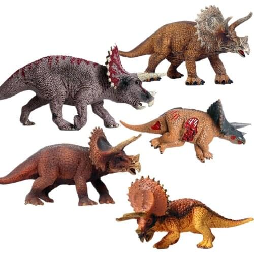 Triceratops Model large Collection Hand-made Ornaments Hollow Children Toys Education Dinosaur Animal Figure Simulation Gift