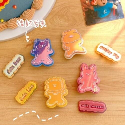 2021 Headband Hair Clips Korea Cute Animal Simple Broken Side Hairpin Bangs Clip Ornament Kaawaii Hair Accessories for Women