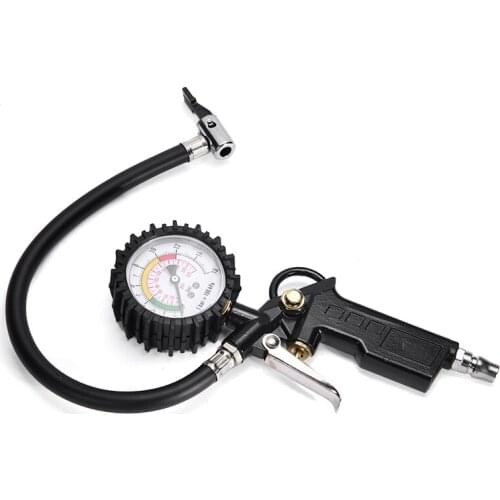 1pc Car Vehicle Tyre Air Pressure Tester Long Tube Tire Pressure Gauge 0-220psi Car Tire Tester Inflation Monitoring Tool