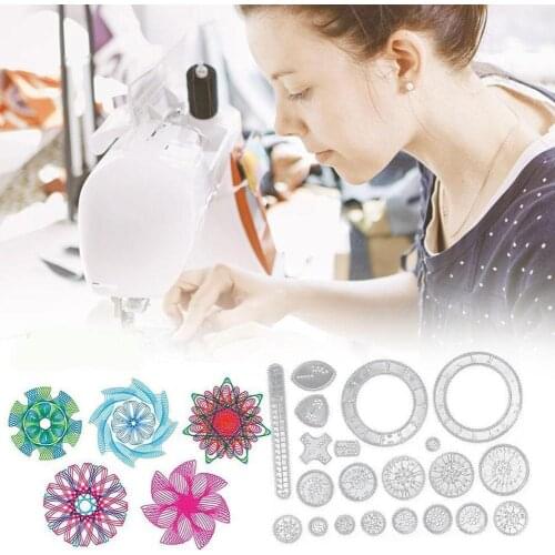 2021 Transparent Spirograph Geometric Ruler Drafting Tools Stationery Drawing Set Drawing tools Child