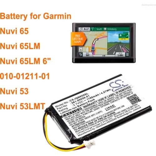 Cameron Sino 1100mAh Battery 361-00056-01 for Garmin 010-01211-01, Nuvi 65, 65LM, 65LM 6"