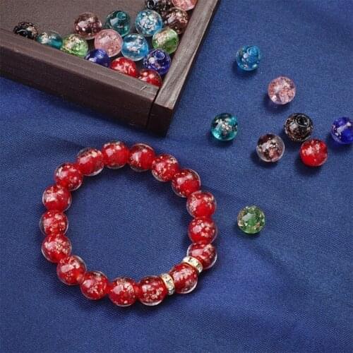 5PCS Natural Stones Luminous Glowing In The Dark Round Beads Starry Sky Loose Bead for Jewelry Making DIY Bracelet Women Jewelry