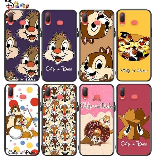 Disney Chip 'n' Dale cute for Samsung Galaxy A9 A8 Star A750 A7 A6 A5 A3 Plus 2018 2017 2016 Black Phone Case Soft Cover