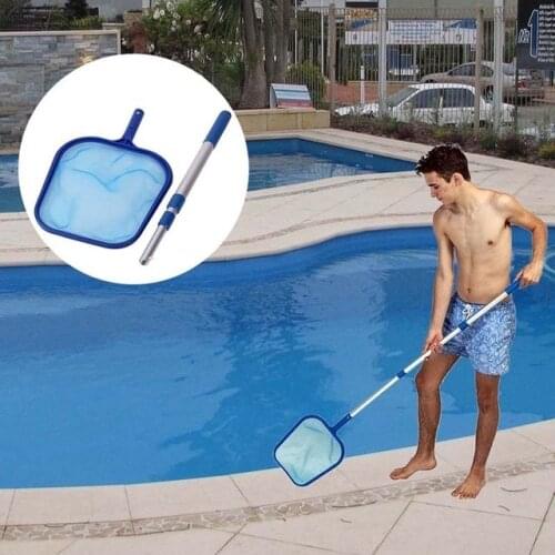 Filter Storage Pool Leaf Cleaning Net Skimmer with Telescopic Pole Detachable for Spa Koi Fish Pond Tub
