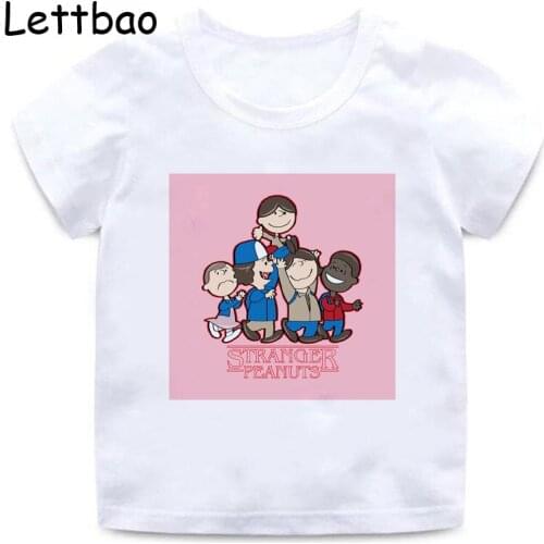 Stranger Things Upside Down Graphic Girls Tshirts Harajuku Retro Boy Tshirt Eleven Anime Nice Round Neck Kids Tshirt Funny