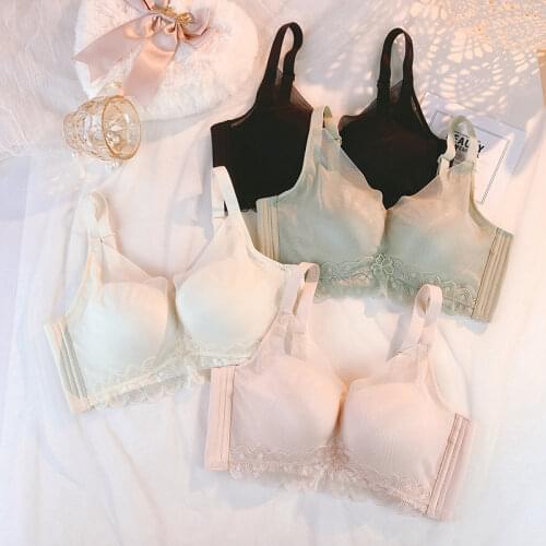 2021 Summer New Ladies Bra Without Steel Ring Breathable Thin Cup Large Size Underwear Lace Fashion Sexy Gathering Tube Top