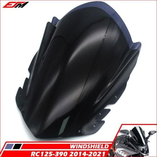 Motorcycle WindScreen Windshield Visor Viser Fits For RC125 RC250 RC390 14-21 2015 2016 2017 2018 2019 2020 2021 Double Bubble